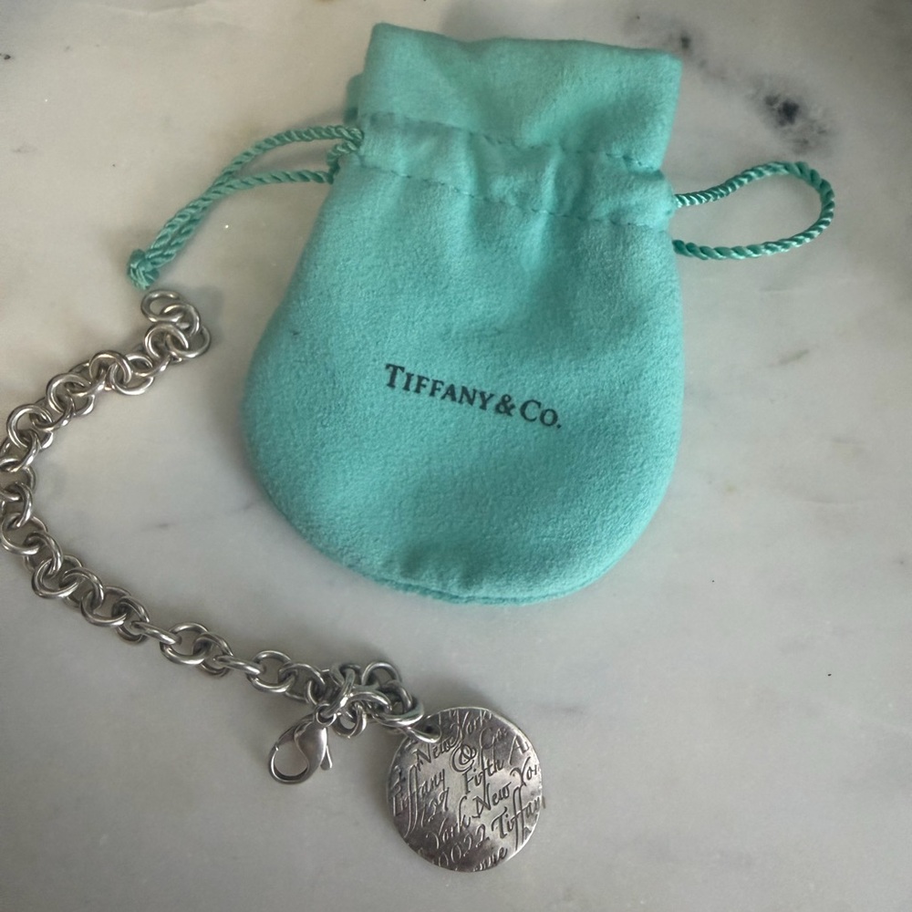 Tiffany & Co. Silver Notes Bracelet 7.25" w/ Patina & Character (a few dings)
